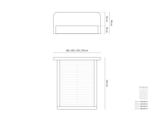 Elizabeth double bed
