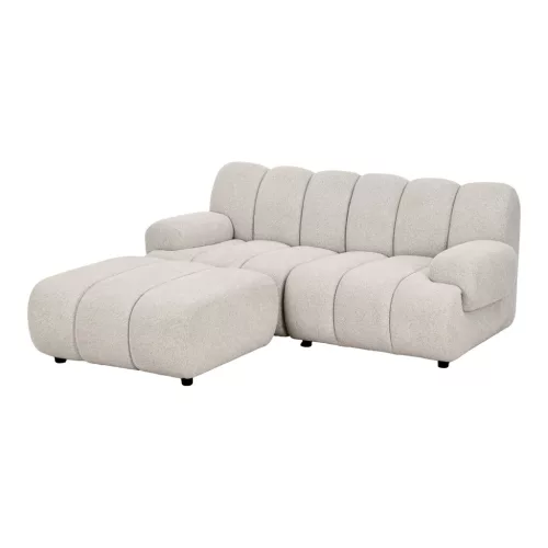 Taza 2,5 seater sofa, with pouf, left