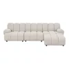 Taza 3,5 seater sofa, with pouf, right