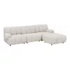 Taza 3,5 seater sofa, with pouf, right