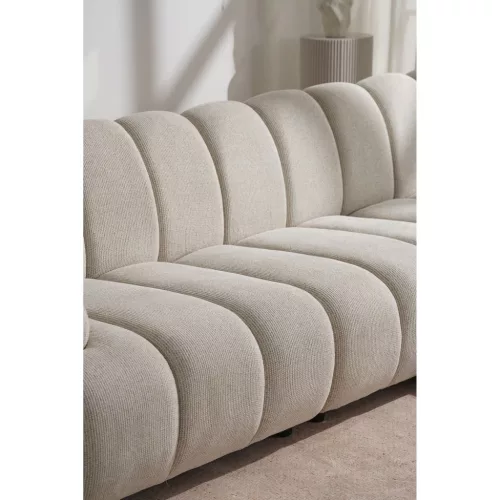 Taza 3,5 seater sofa, with pouf, right
