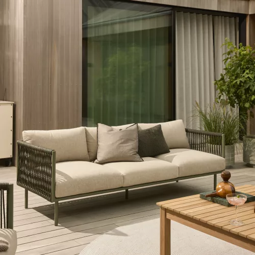 Oblic kerti 3 személyes kanapé