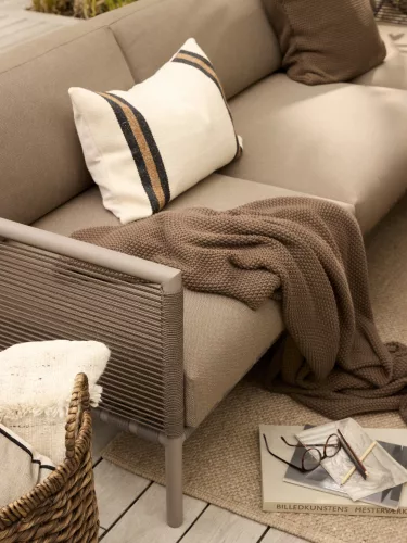 Horizon garden corner sofa with open end