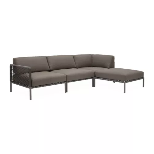 Horizon garden corner sofa with open end