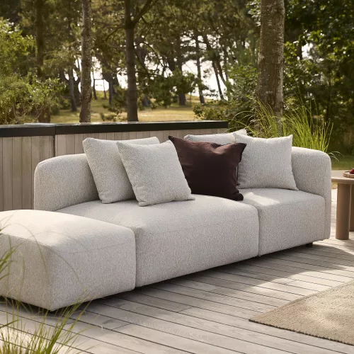 Faro két személyes kerti kanapé ottománnal, balos