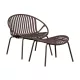 Bruce garden lounge chair with footrest