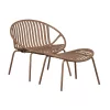 Bruce garden lounge chair with footrest
