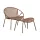 Bruce garden lounge chair with footrest