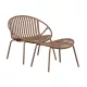 Bruce garden lounge chair with footrest