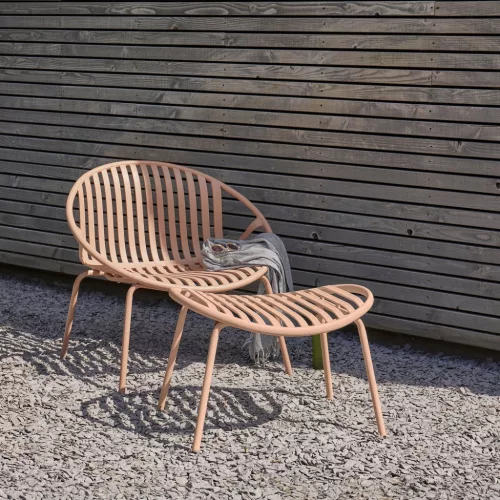 Bruce garden lounge chair with footrest