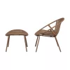 Bruce garden lounge chair with footrest
