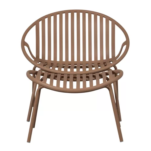 Bruce garden lounge chair with footrest