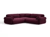 Ophelia 5 személyes sarokkanapé, szimmetrikus, bársony
