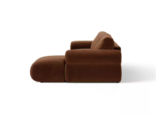 Ophelia 6 személyes sarokkanapé, balos, bársony