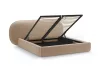 Ovalo ágyneműtartós ágy, bársony