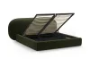 Ovalo ágyneműtartós ágy, bársony