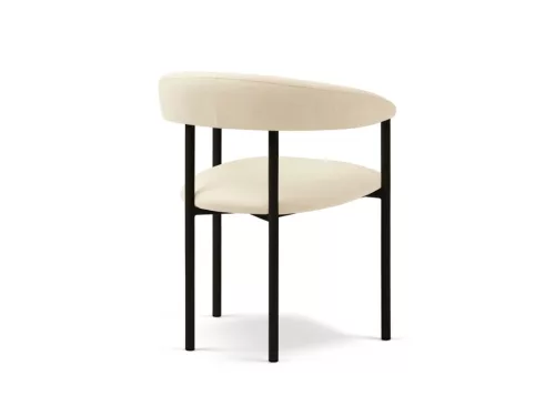 Lea design szék, elefántcsont, bársony, 56.5 x 53.5 x 74 cm, Magic Velvet 2256
