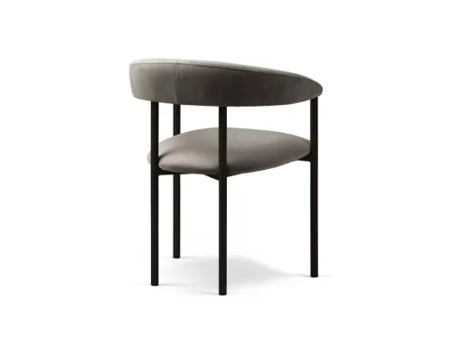 Lea design szék, sötétszürke, bársony, 56.5 x 53.5 x 74 cm, Magic Velvet 2241