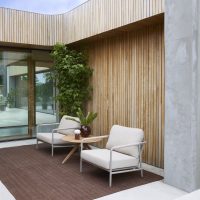 Aluminum garden armchairs