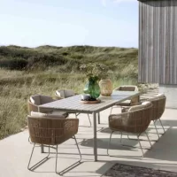 Wicker and rattan garden chairs