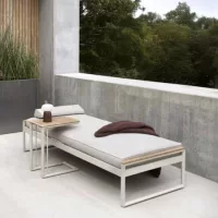 Plastic sun loungers