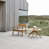 Wooden garden armchairs